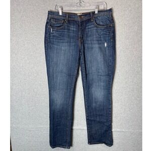 Levis 505 Jeans Womens 12M‎ Straight Leg Dark Wash Denim Comfort Stretch